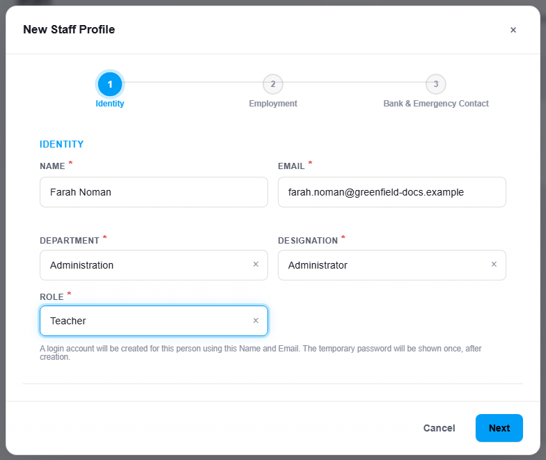 The Identity step